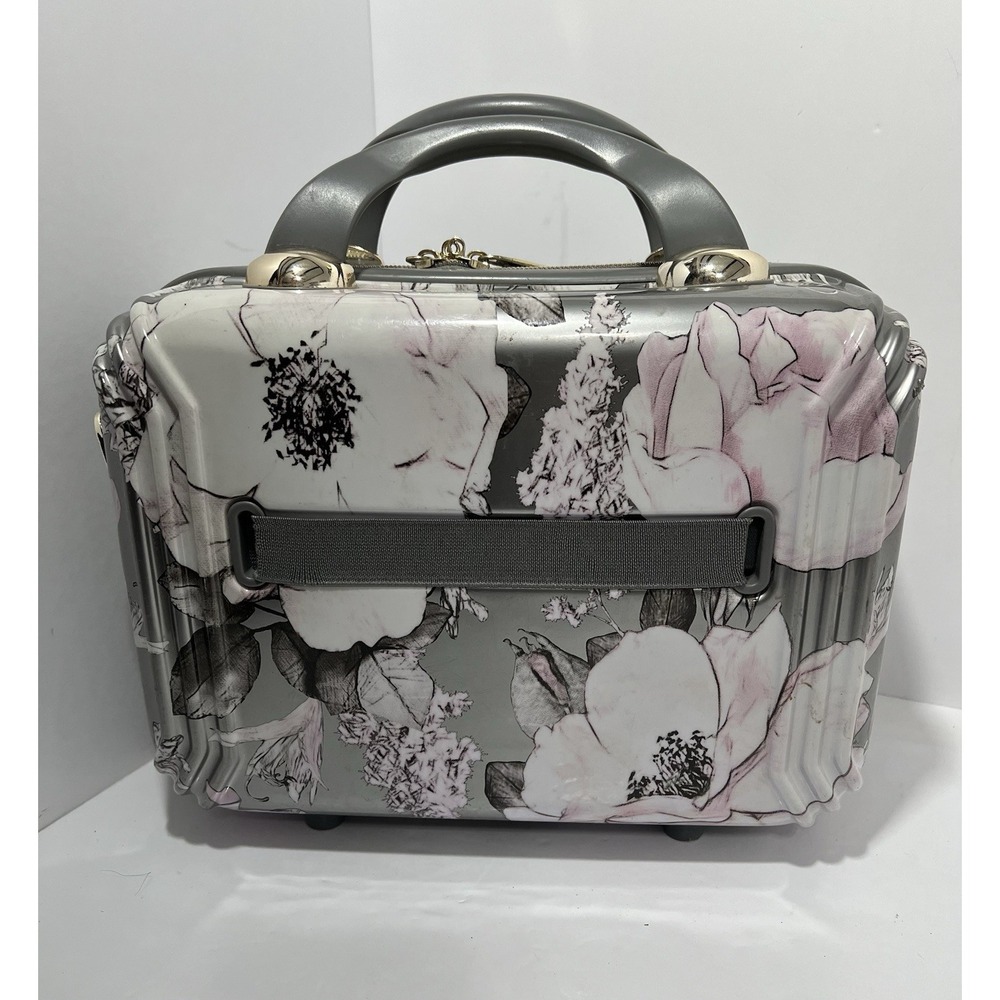 TRIFORCE Elite Silver Floral Hard Beauty Travel Case *No strap* - Picture 3 of 6